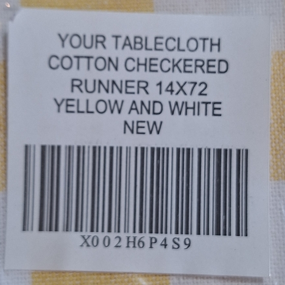 NWT YOUR TABLECLOTH table runner Size 14×72 - Picture 4 of 4